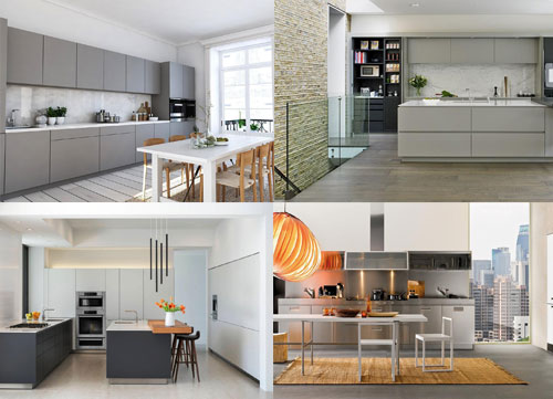 Thiết kế nội thất nhà bếp với tông màu xám tinh tế Bình Dương