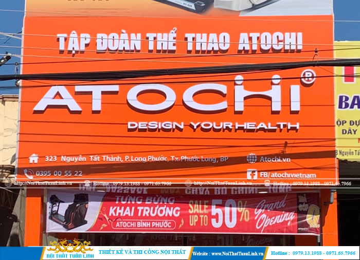 Thiết kế thi công bảng hiệu quảng cáo  mặt tiền tại Bình Dương