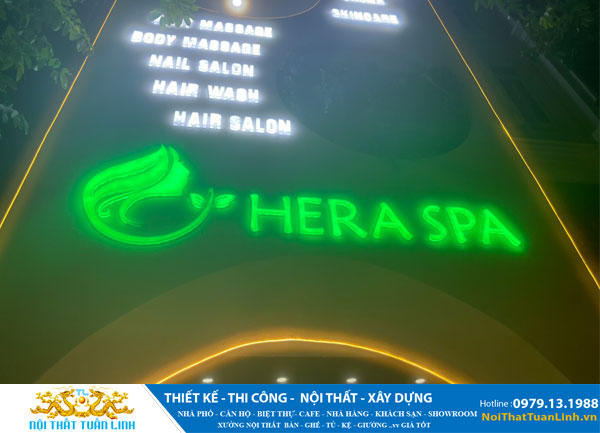 Thiết kế thi công nội thất Hera Spa tại Bình Dương