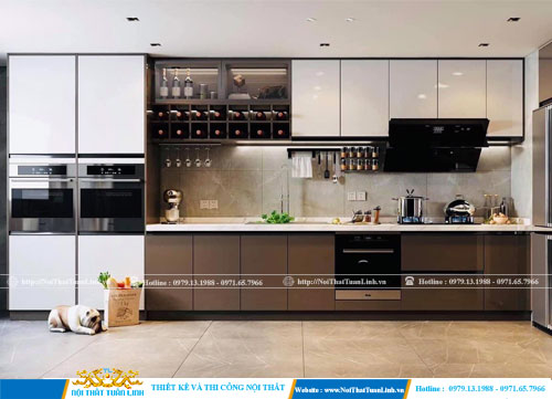 Thi công nội thất nhà bếp chữ I tại Bình Dương