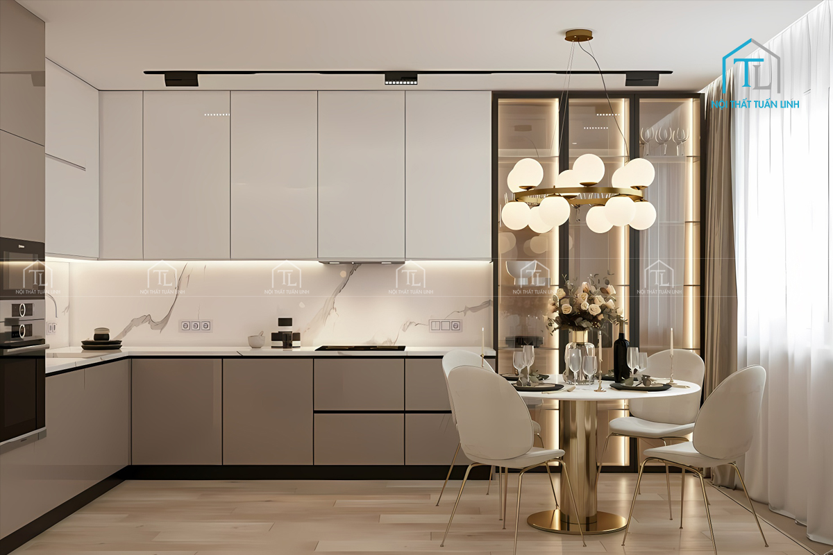 Thiết kế nội thất căn hộ chung cư 110m2 3 phòng ngủ hiện đại