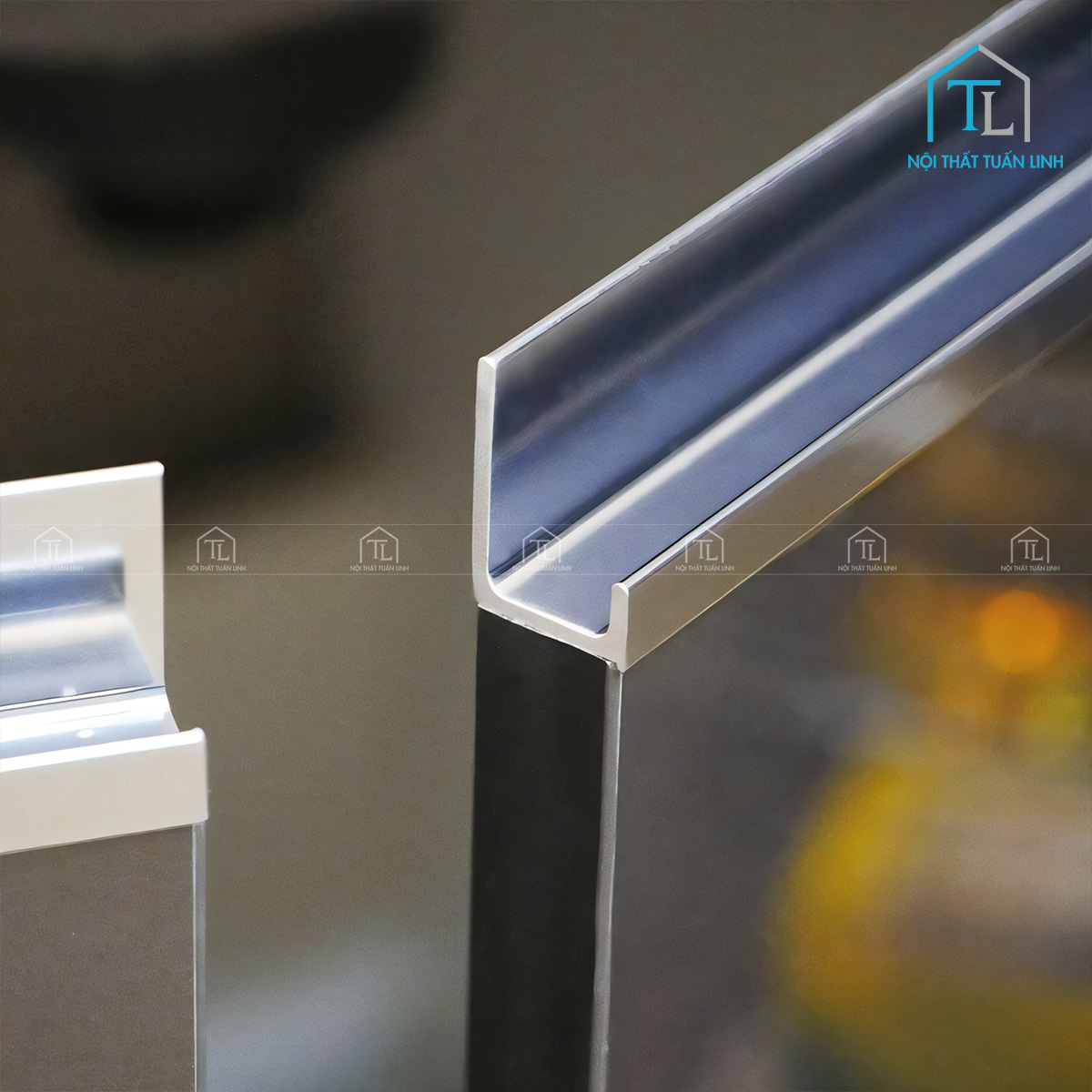 Tủ bếp Acrylic bóng gương thiết kế hiện đại