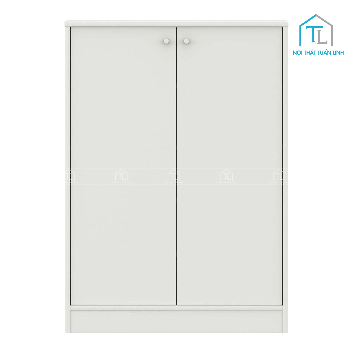 Tủ giày dép gỗ công nghiệp 2 cánh màu trắng