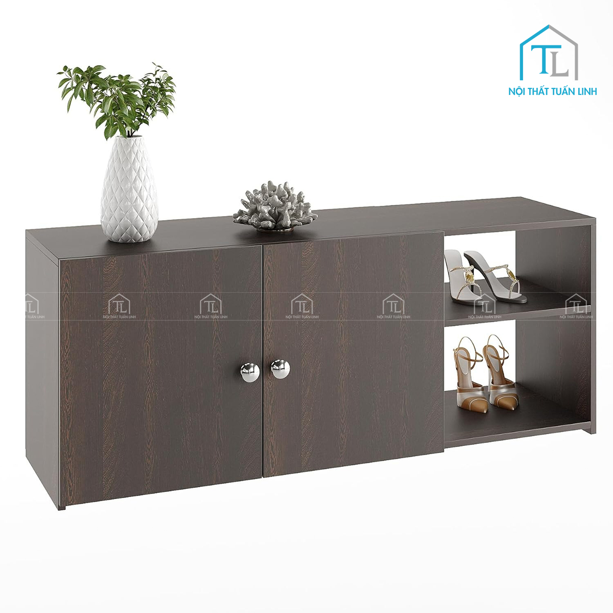 Tủ giày dép gỗ công nghiệp vân gỗ cao cấp