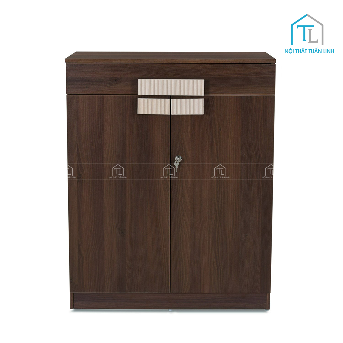 Tủ giày gỗ công nghiệp màu óc chó giá tốt