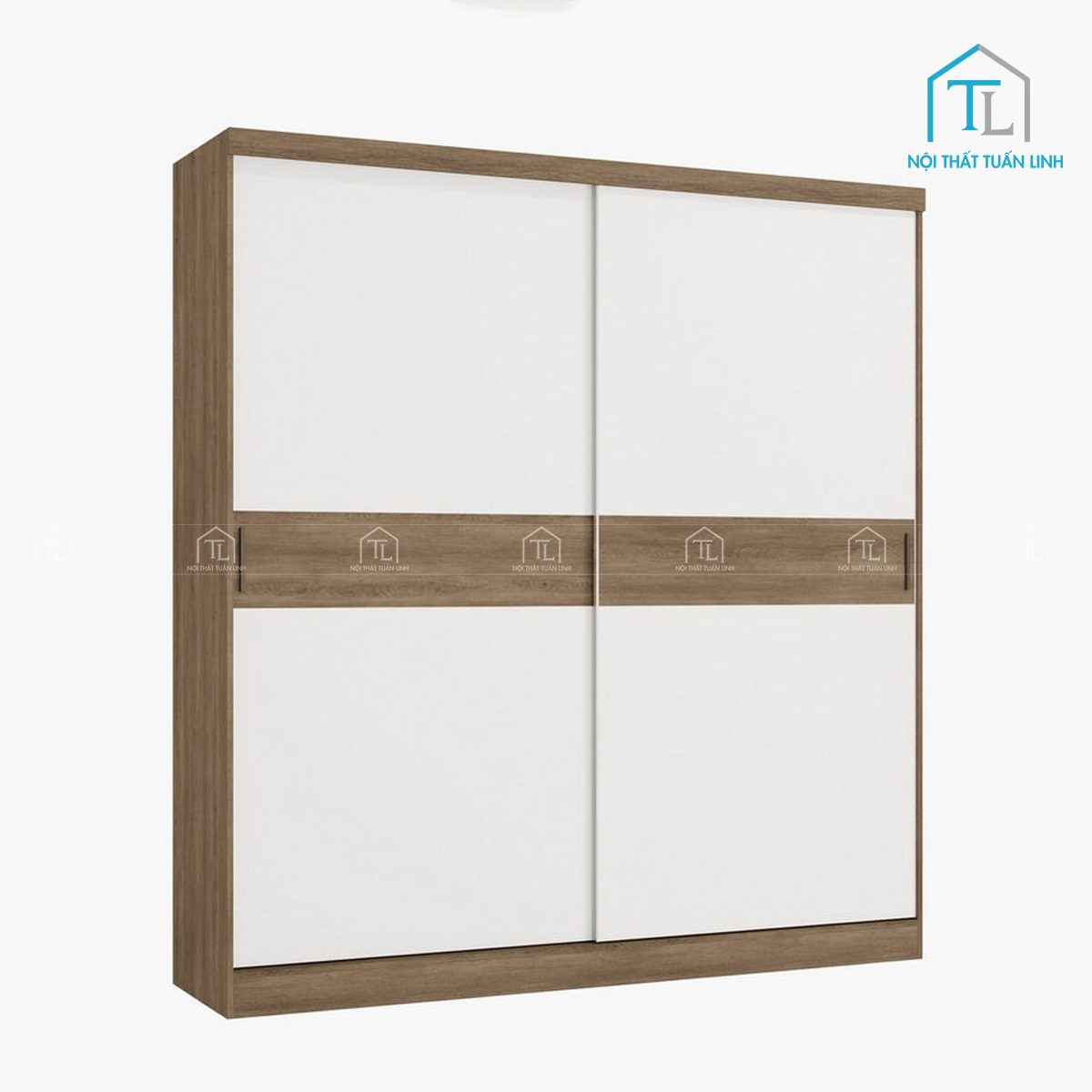 Tủ quần áo cửa lùa MDF thiết kế hiện đại kèm kệ và ngăn kéo