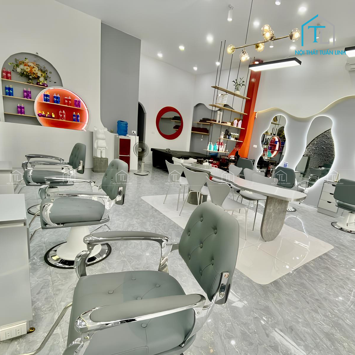 Thi công nội thất Salon tóc